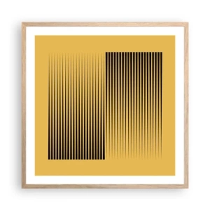Poster in light oak frame - Square Opposites - 60x60 cm