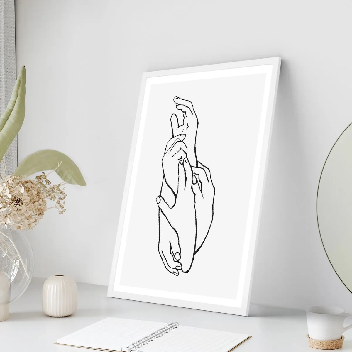 Poster in white frmae - Good Touch - 50x70 cm