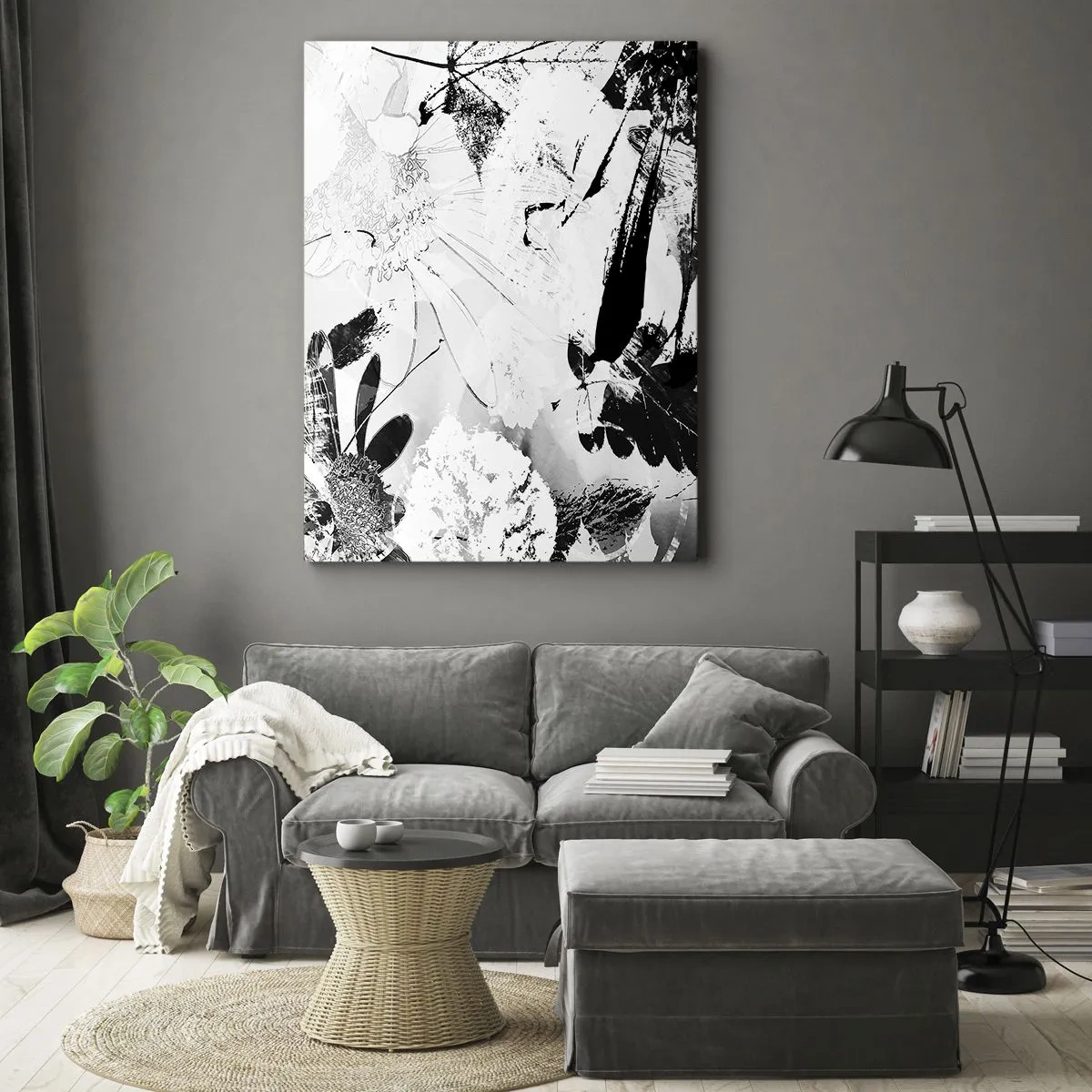 Canvas picture - Autumn in a Negative - 45x80 cm