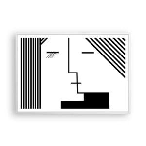 Poster in white frmae - Simply a Kiss - 100x70 cm