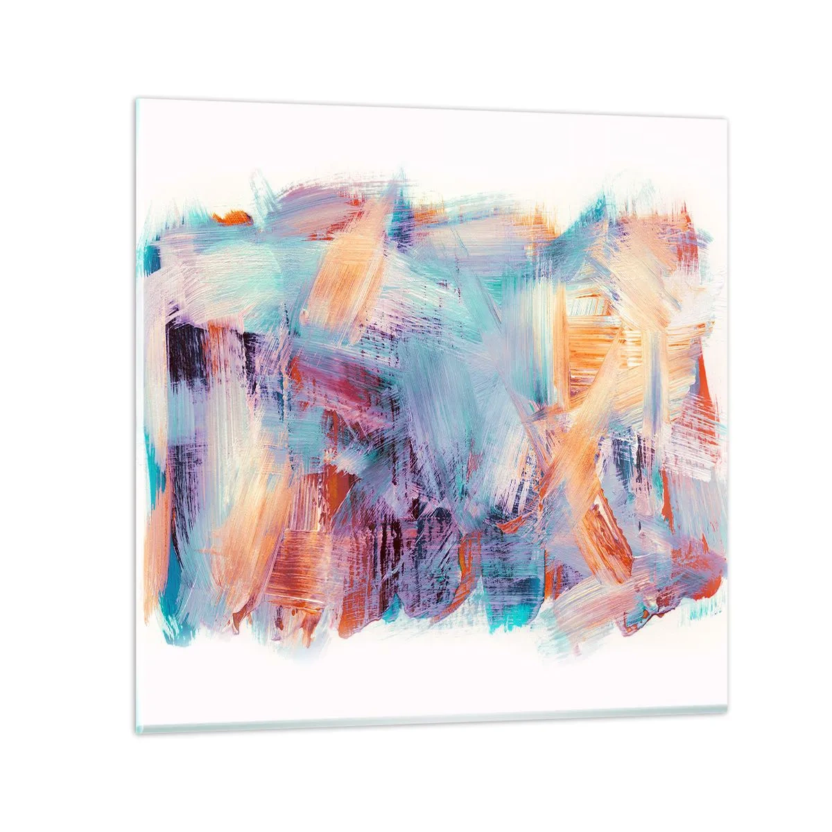 Glass picture - Colourful Mess - 40x40 cm