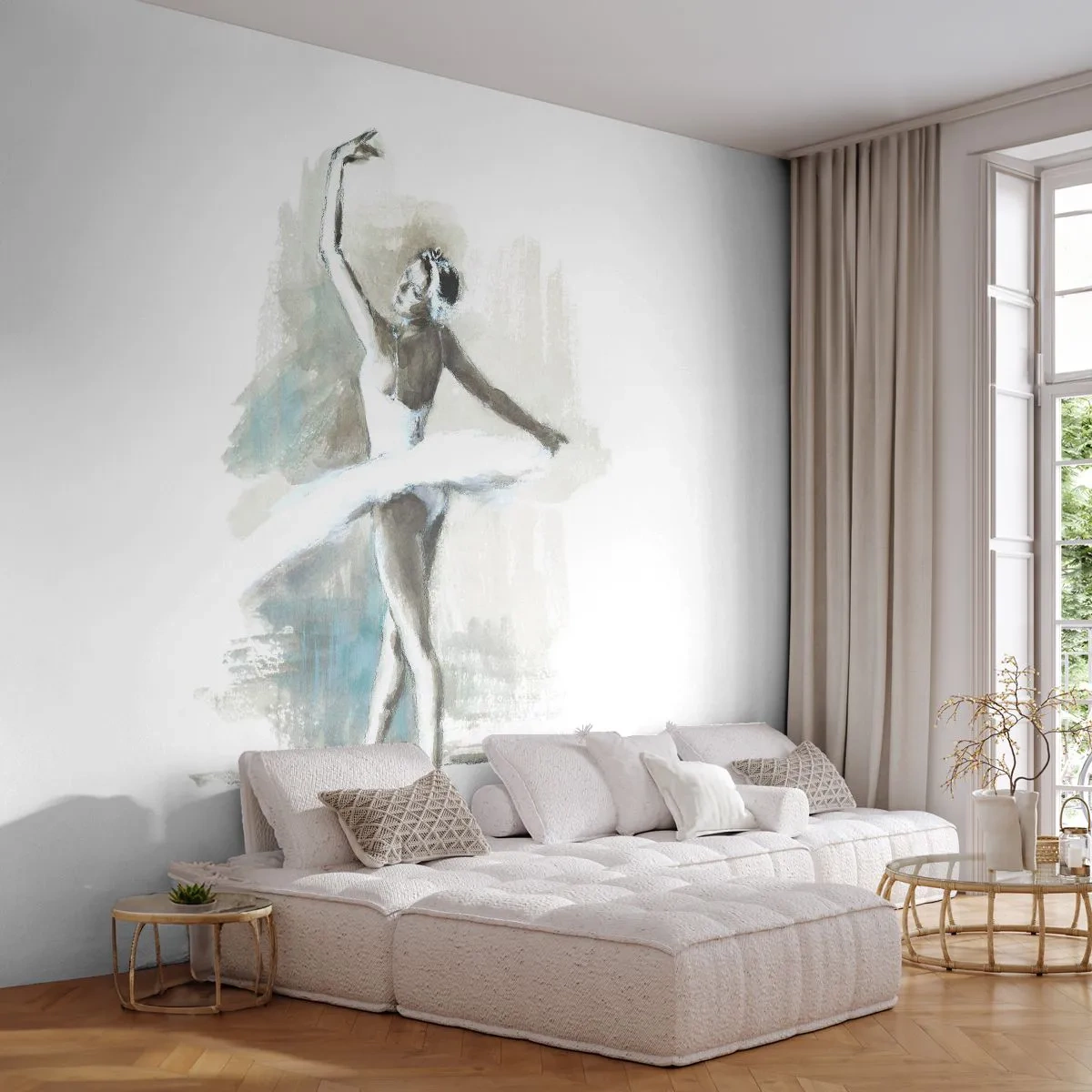Photo Wallpaper Standard Eco - Enchanted into a Swan - Ballerina, Dance, Ballet - 500x350 cm