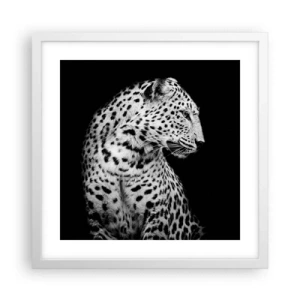 Poster in white frmae - A Perfect Right Profile  - 40x40 cm