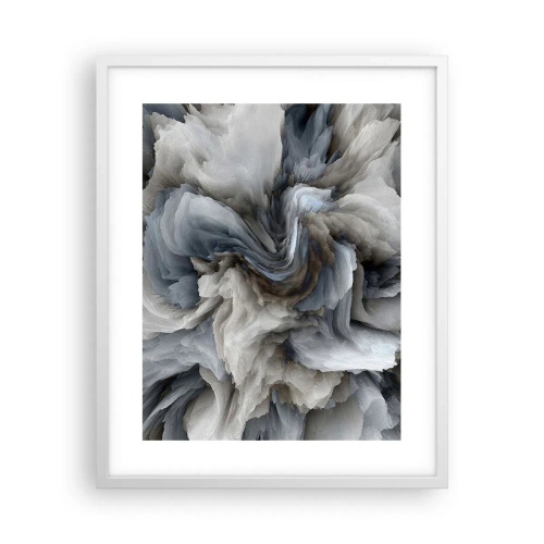 Poster in white frmae - Stone and Flower - 40x50 cm