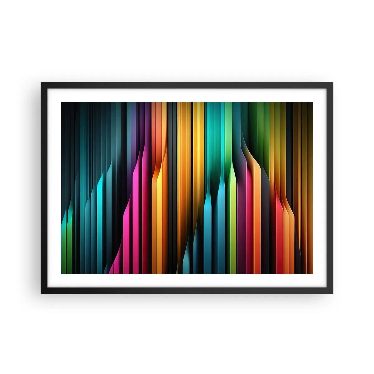 Poster in black frame - Light Organs - 70x50 cm