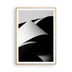 Poster in light oak frame - Planes of Light Emerging from the Shadow - 70x100 cm
