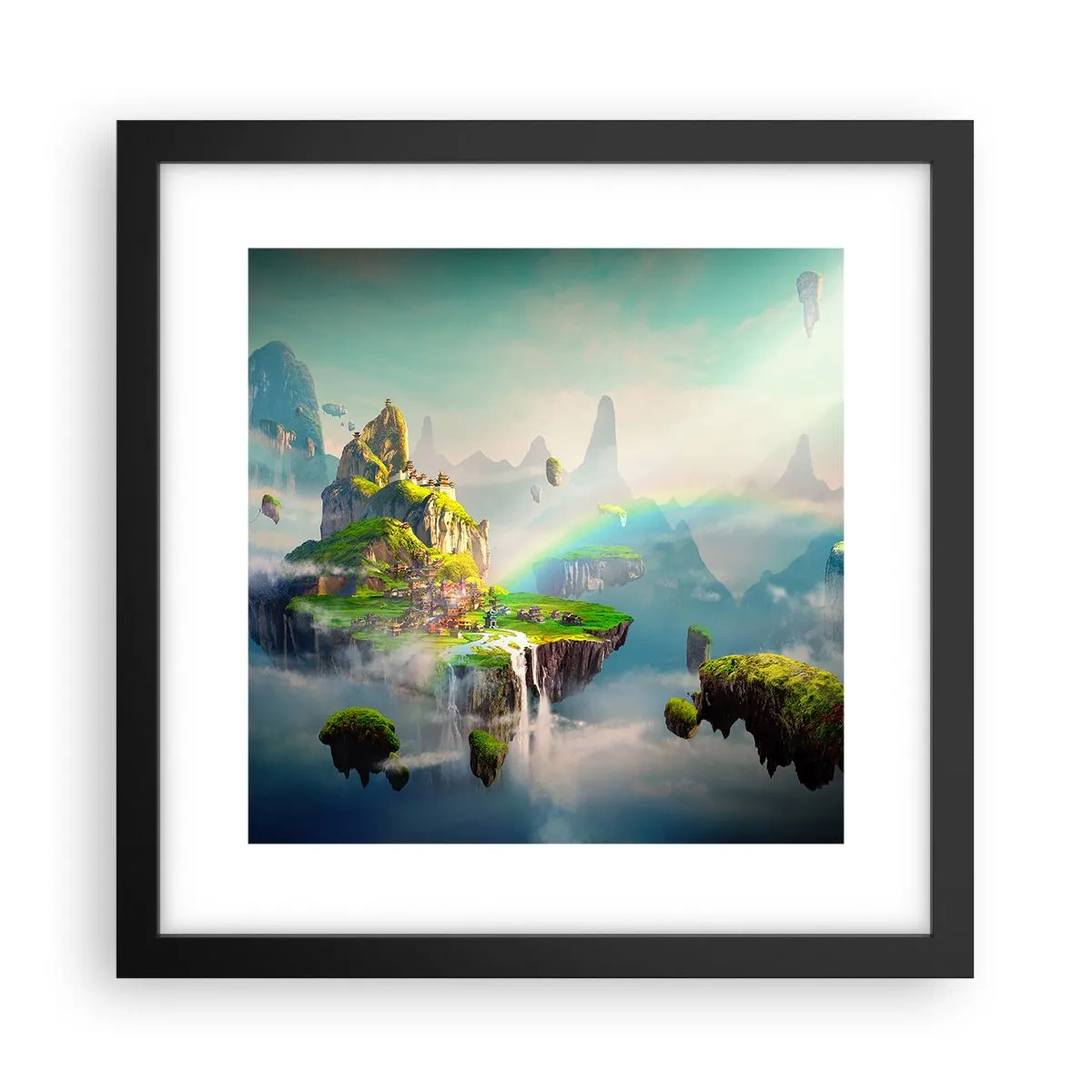 Poster in black frame - Internal Heaven - Happy Islands - 30x30 cm