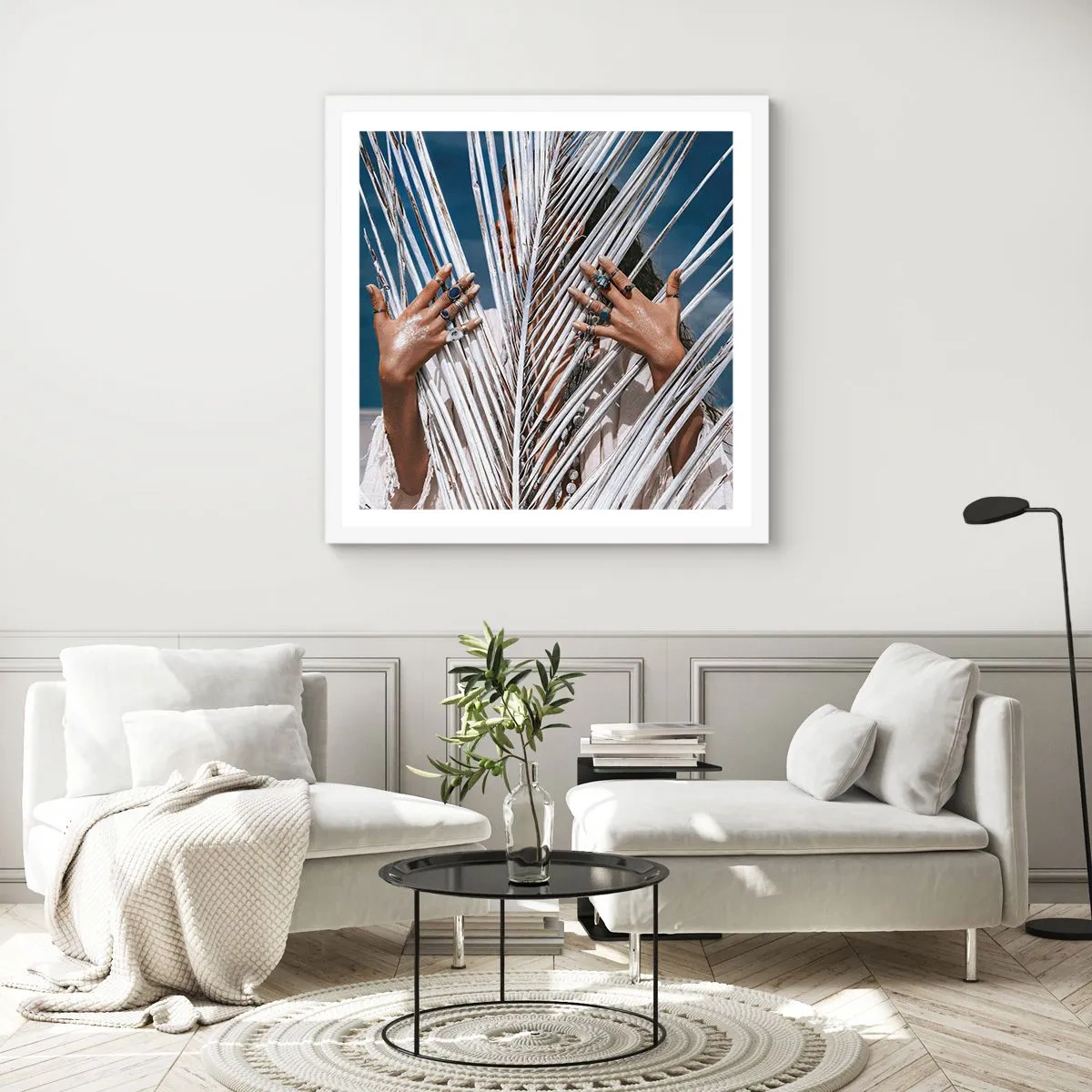 Poster in white frmae - Shaman's Girlfriend? - 30x30 cm