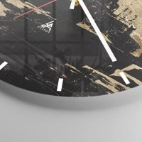 Clock face with lines