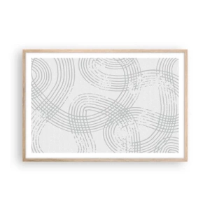 Poster in light oak frame - No Straight Line - 91x61 cm