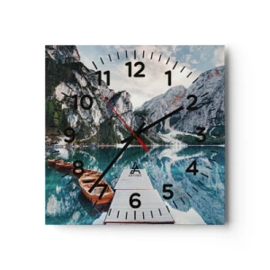 Wall clock - Clock on glass - We Will Show You Beauty - 30x30 cm