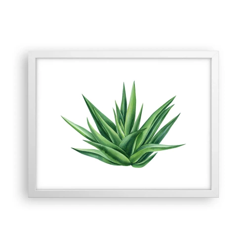 Poster in white frmae - Green - Power - Life - 40x30 cm