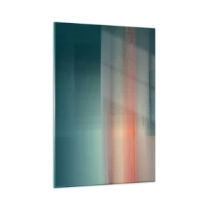 Glass picture - Abstract: Light Waves - 80x120 cm