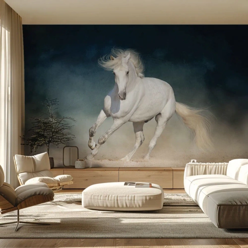 Self-Adhesive Photo Wallpaper Deluxe Sticker - Freedom in a Pure State - Horse, Animal, White - 250x175 cm