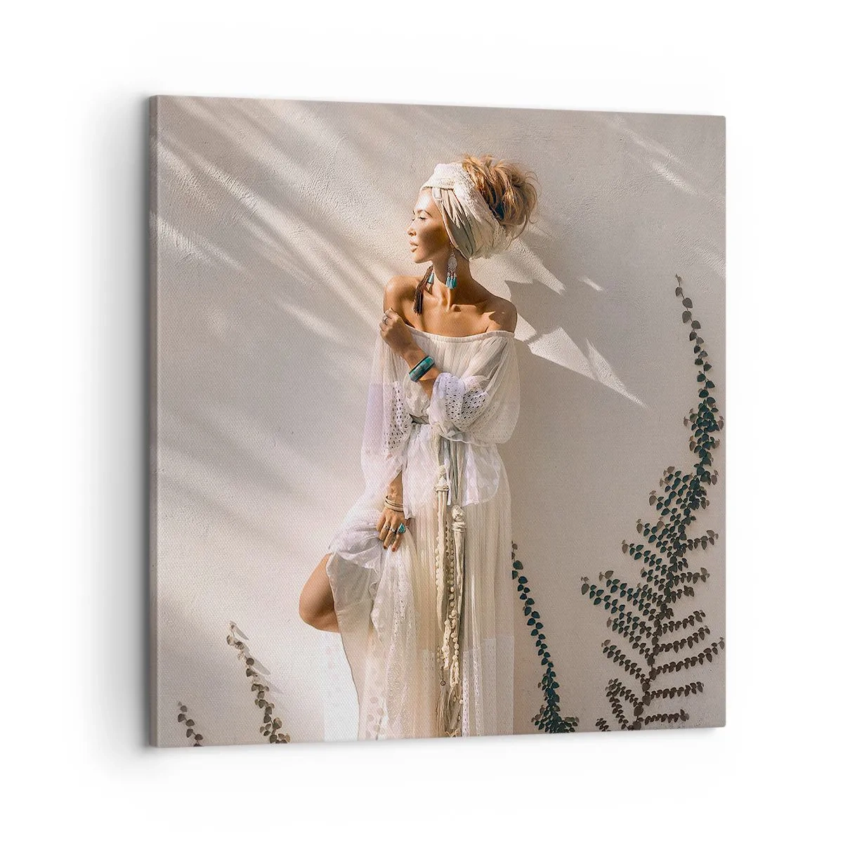 Canvas picture - Sun and Girl - 60x60 cm