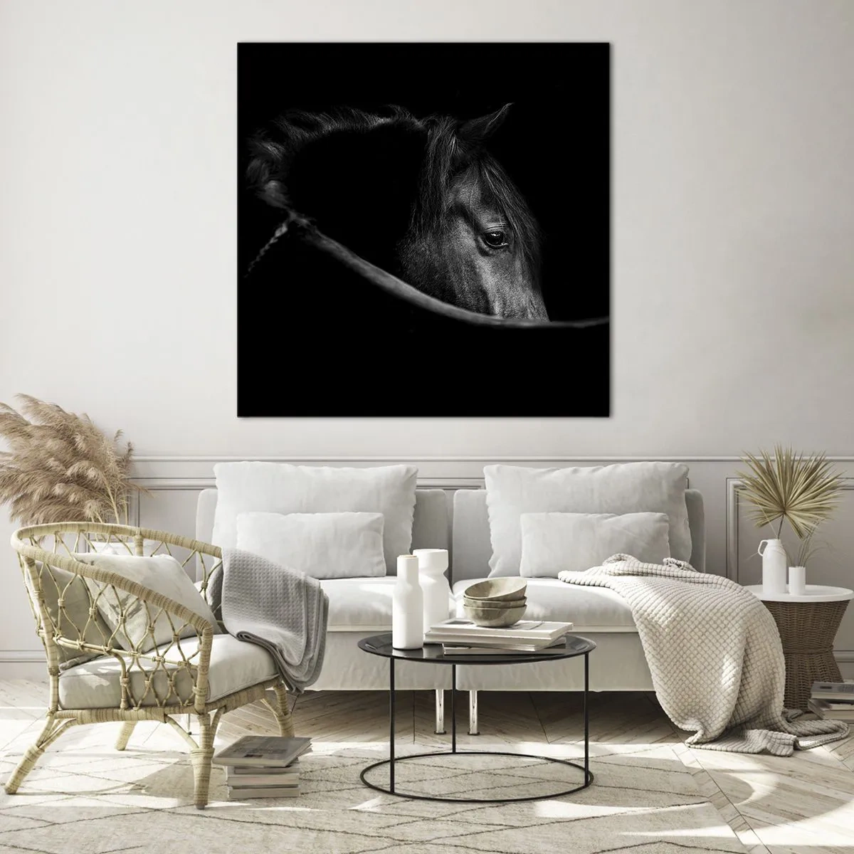 Glass picture - Black Prince - 50x50 cm