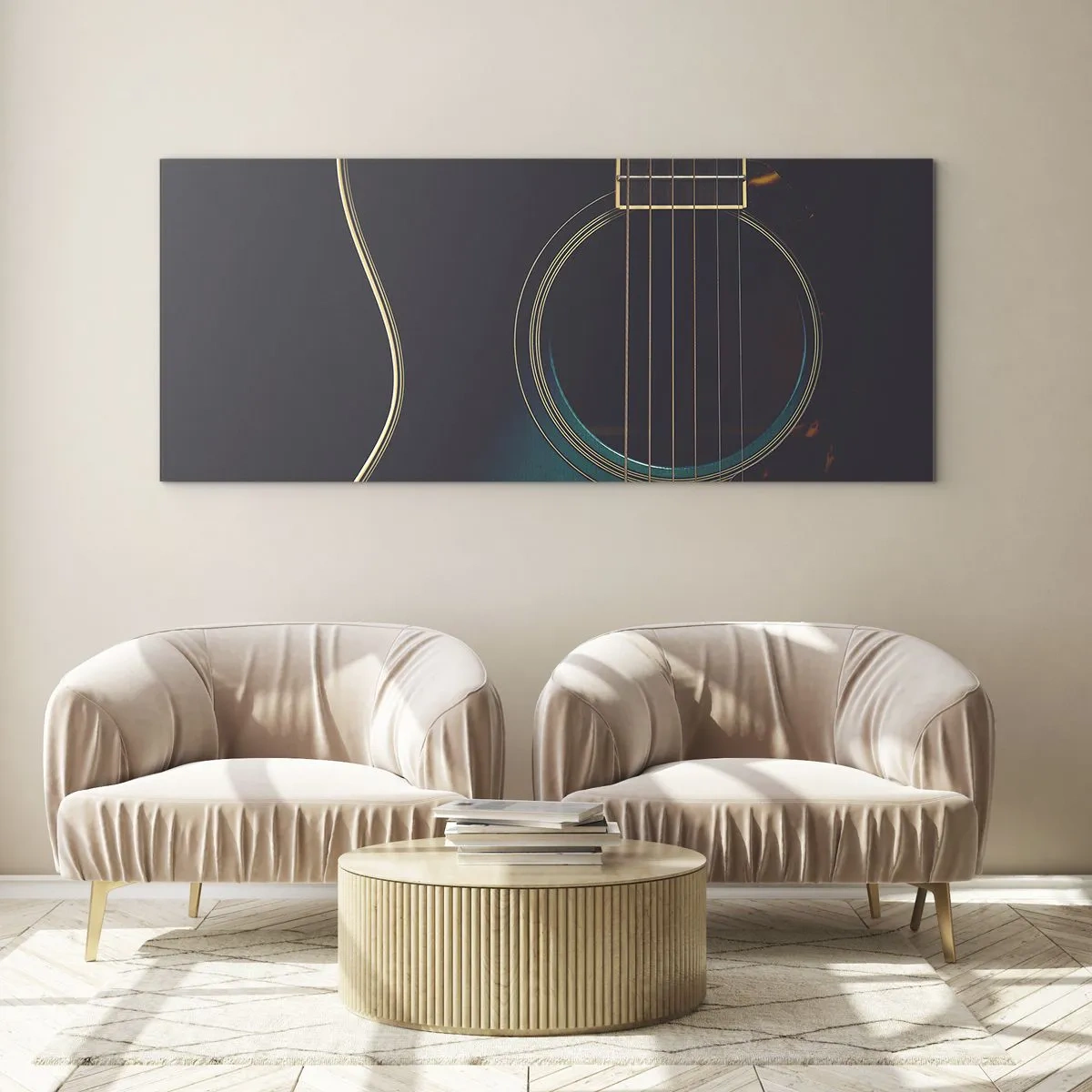 Glass picture - A Moment Before It Sounds - 100x40 cm