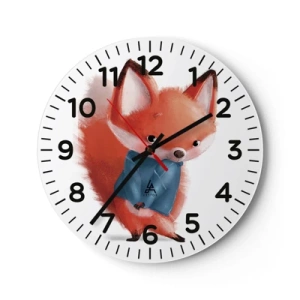 Wall clock - Clock on glass - Do I Look Good in It? - 30x30 cm
