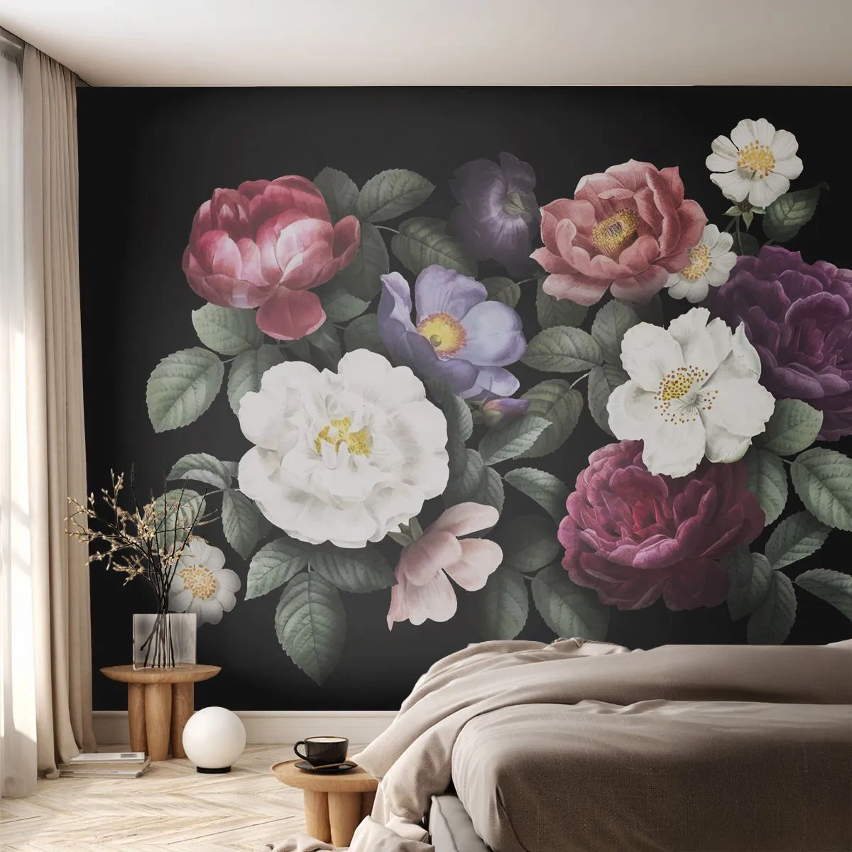 Custom Self-Adhesive Wallpaper Deluxe Sticker - From an English Garden - Flowers, Bouquet of flowers, Flower Arrangement