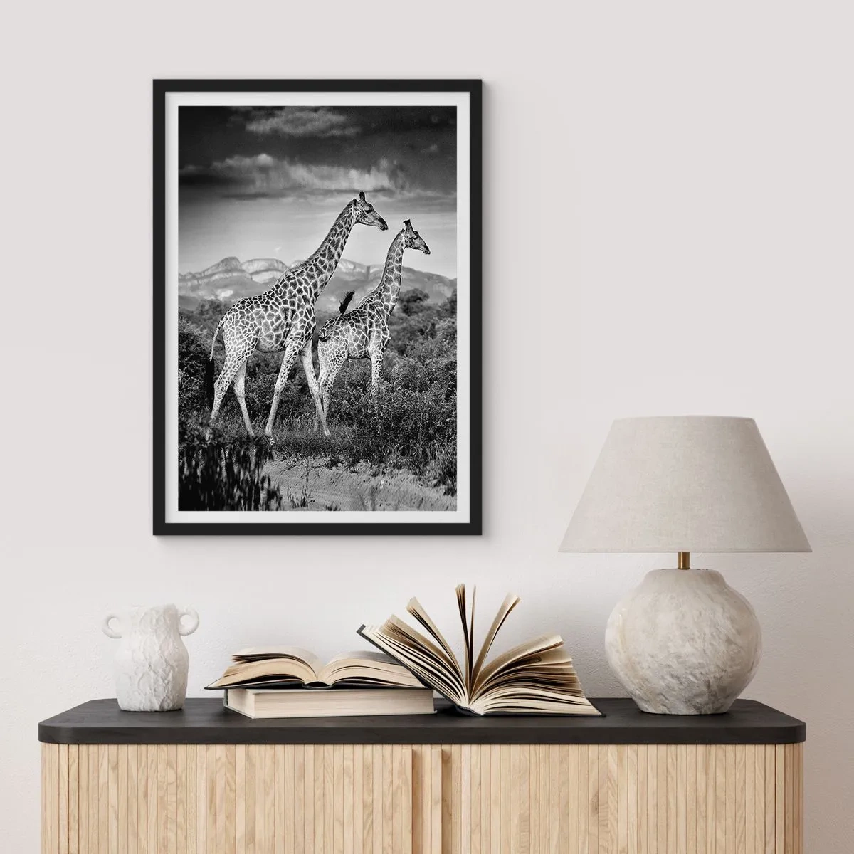 Poster in black frame - Higher Spheres in Africa - 30x40 cm