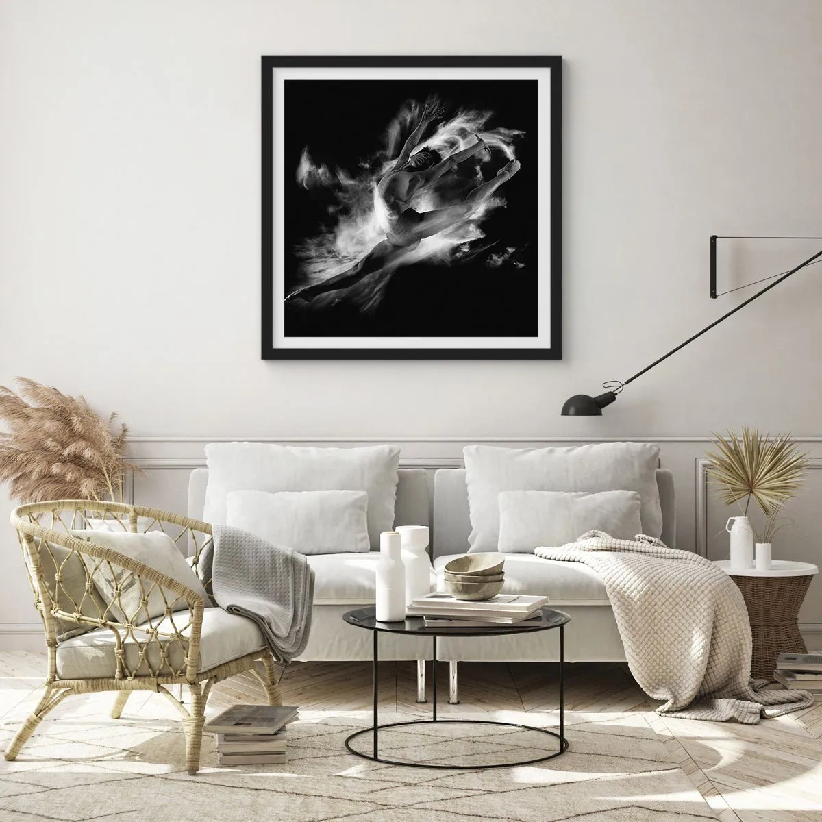 Poster in black frame - Stopped i in Flight - 60x60 cm