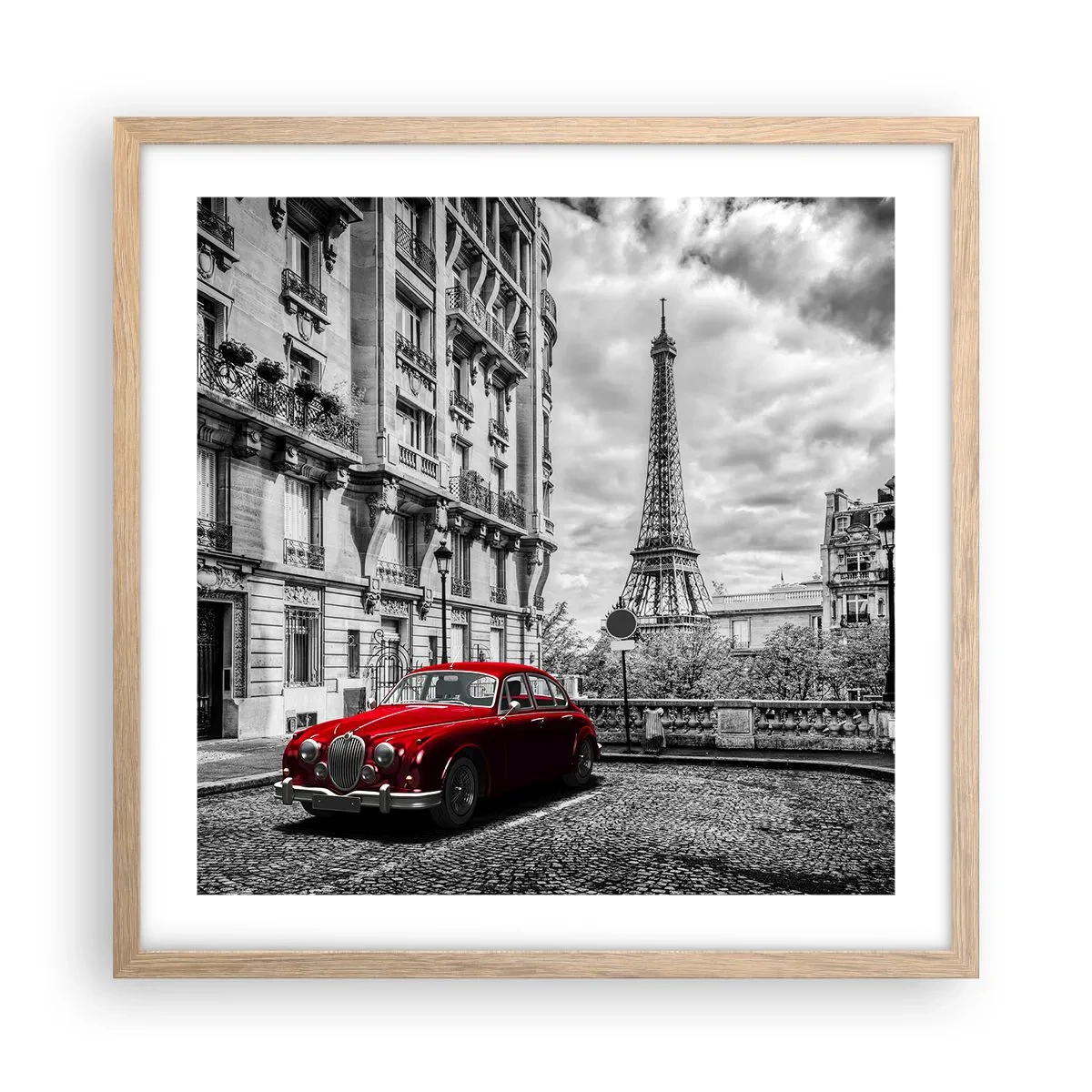 Poster in light oak frame - Predator in the City - 50x50 cm