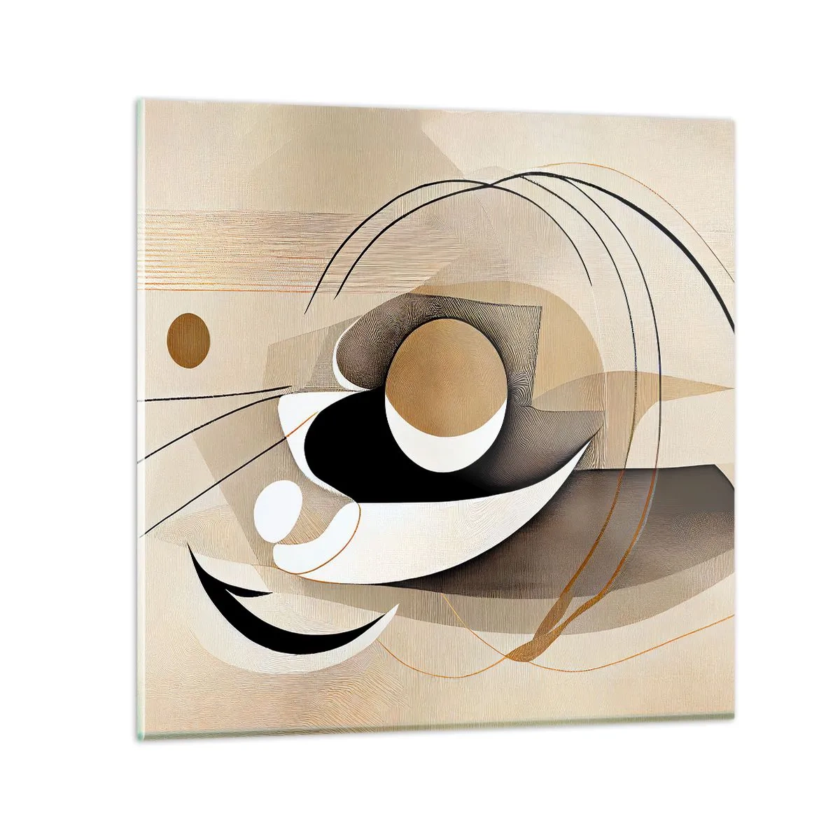 Glass picture - Composition -the Heart of Things - 30x30 cm