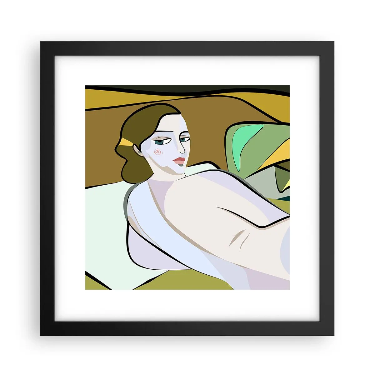 Poster in black frame - Intimate Portrait - 30x30 cm