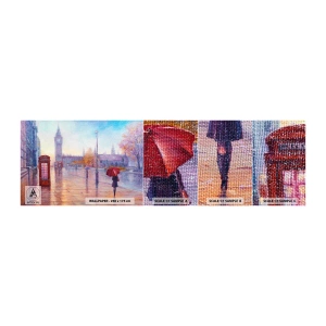 Photo Wallpaper Sample Self-Adhesive Deluxe Sticker - London Autumn Day - City, London, Architecture - 100x30 cm