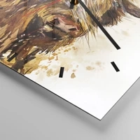 Clock face with lines