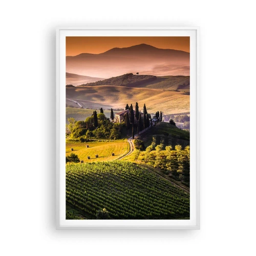 Poster in white frmae - Arcadia - Tuscan Landscape - 70x100 cm
