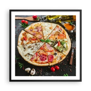 Poster in black frame - Range of Flavours - 60x60 cm