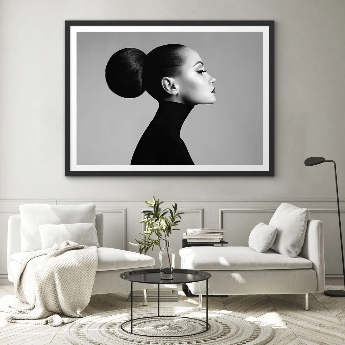 Poster in black frame - Modern Nefretete - 70x50 cm