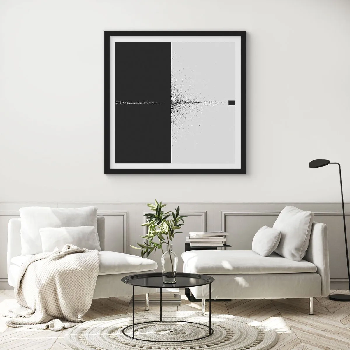 Poster in black frame - Straight to the Point - 40x40 cm