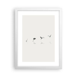 Poster in white frmae - Four Simple Steps - 30x40 cm