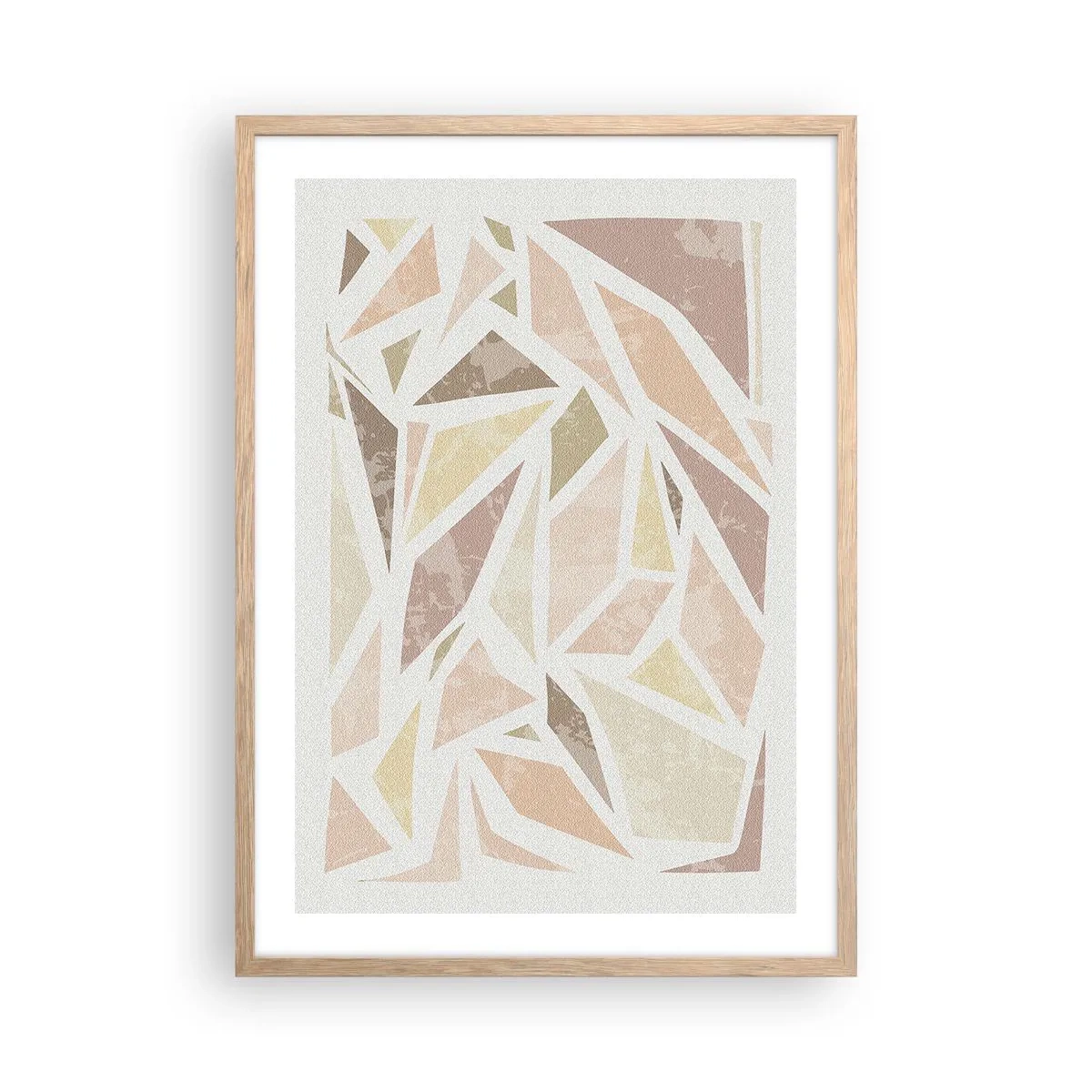 Poster in light oak frame - Stained Glass Composition - 50x70 cm