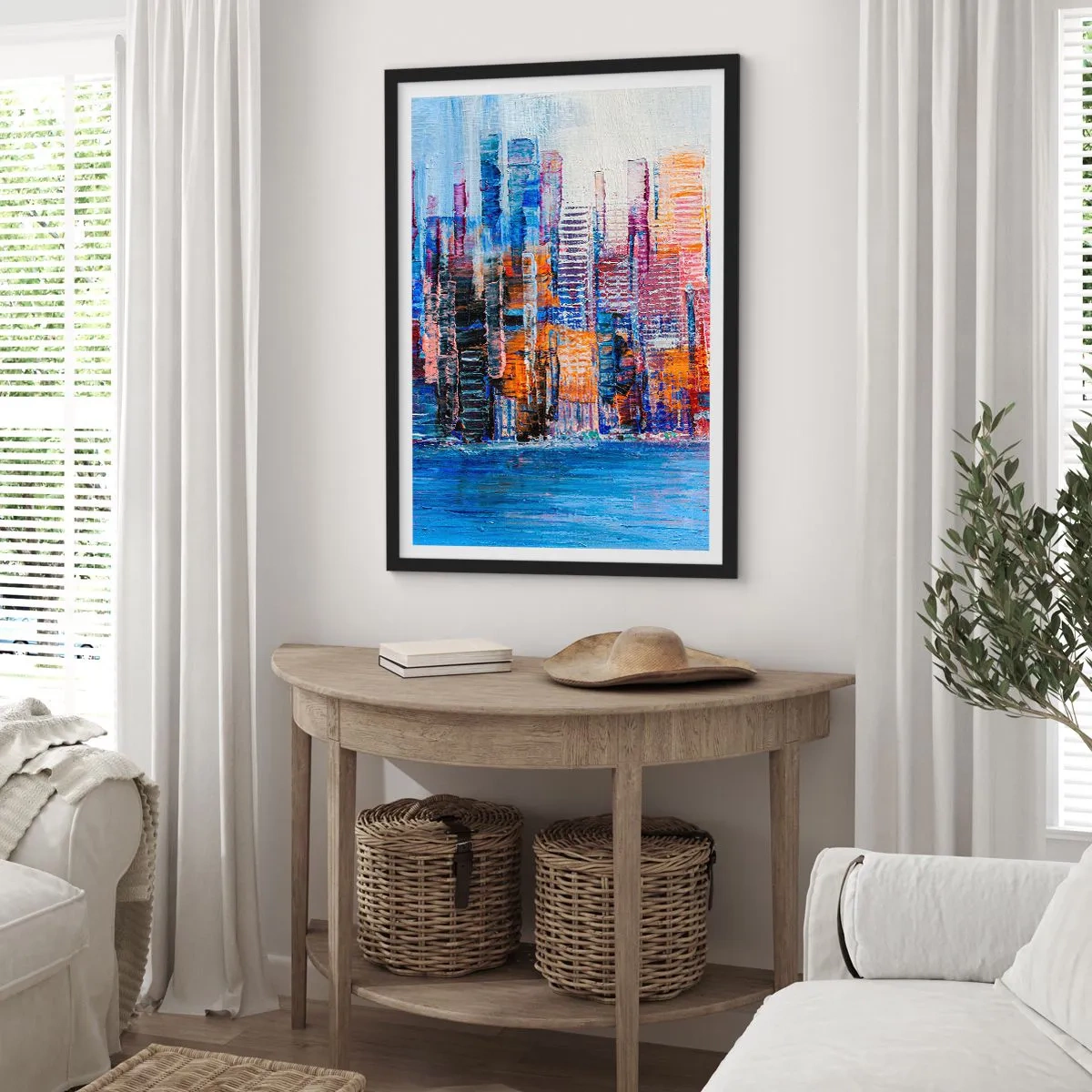 Poster in black frame - Joyful Metropolis - 70x100 cm