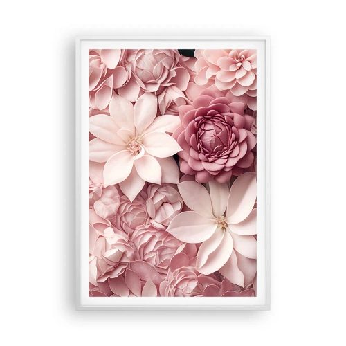 Poster in white frmae - In Pink Petals - 70x100 cm