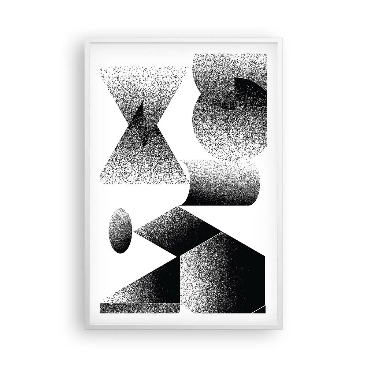 Poster in white frmae - Angles and Ovals - 61x91 cm