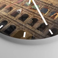 Clock face with lines