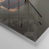 Clock face with lines