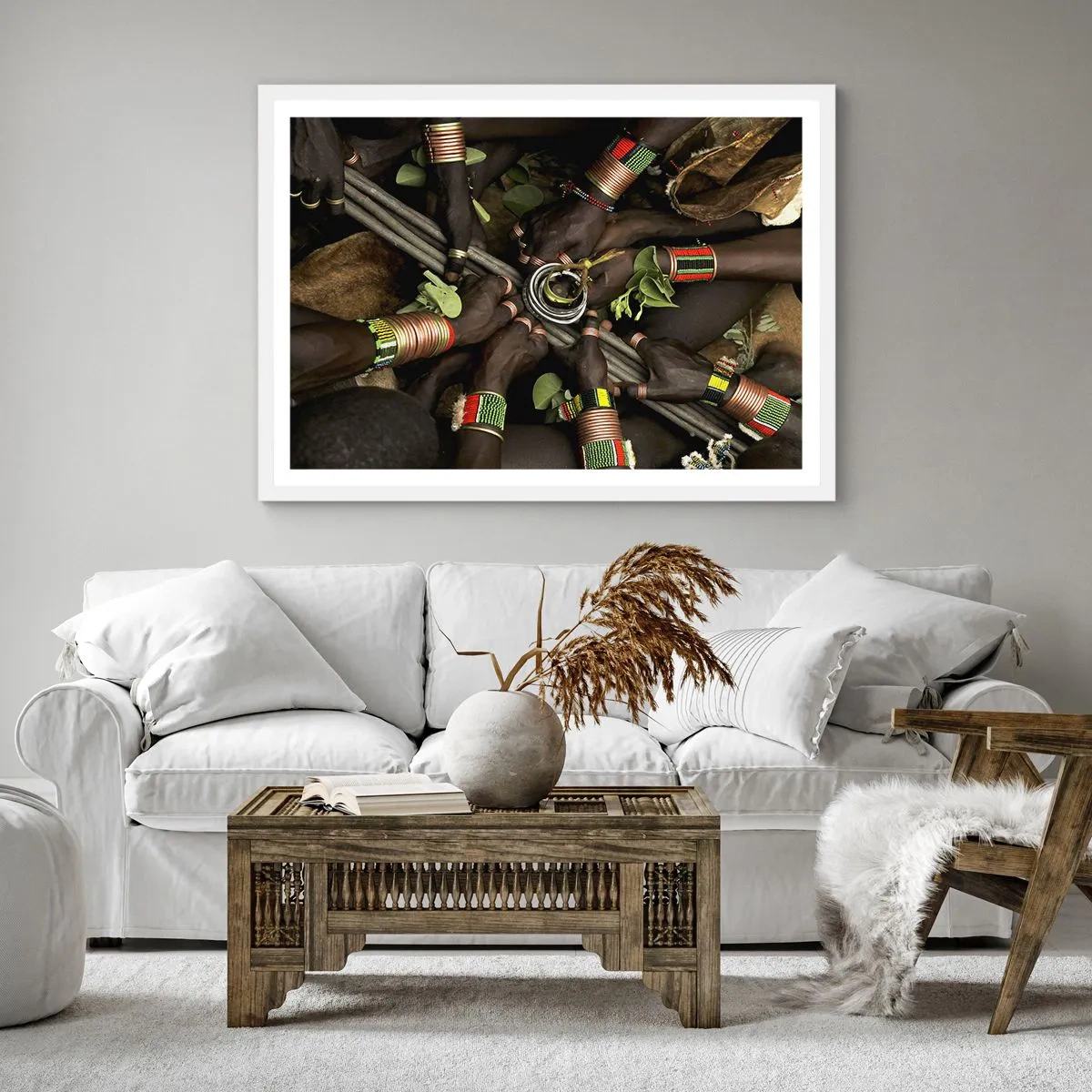 Poster in white frmae - We Are Together - 60x60 cm