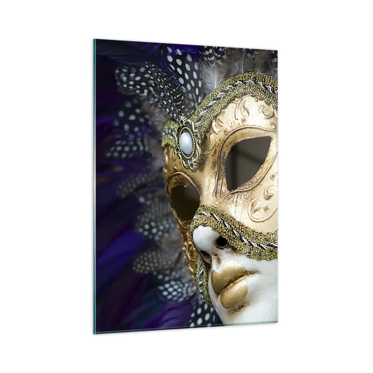 Glass picture - Venetian Portrait In Gold - 50x70 cm