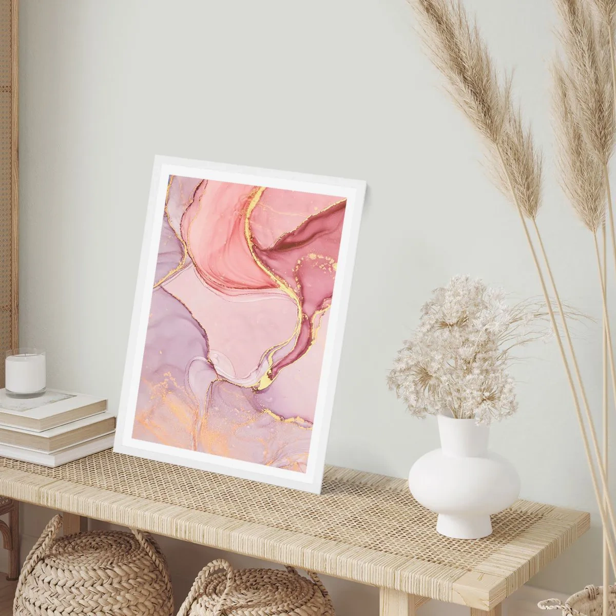 Poster in white frmae - Caress of Colours - 40x50 cm