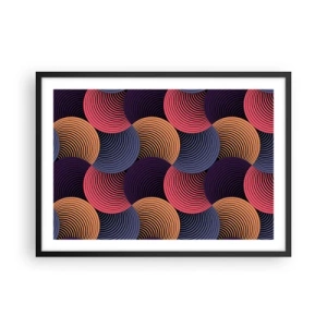 Poster in black frame - In a Circular Rhythm - 70x50 cm