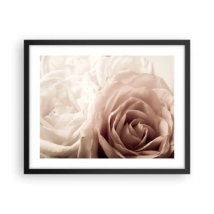 Poster in black frame - In the Heart of a Rose - 50x40 cm