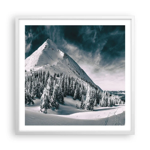 Poster in white frmae - Land of Snow and Ice - 60x60 cm