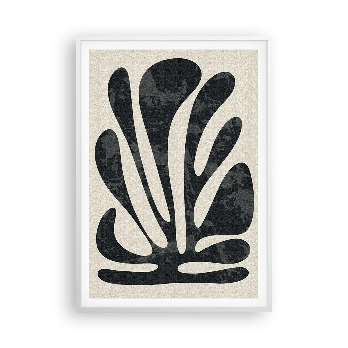 Poster in white frmae - Multi-Finger Abstract - 70x100 cm