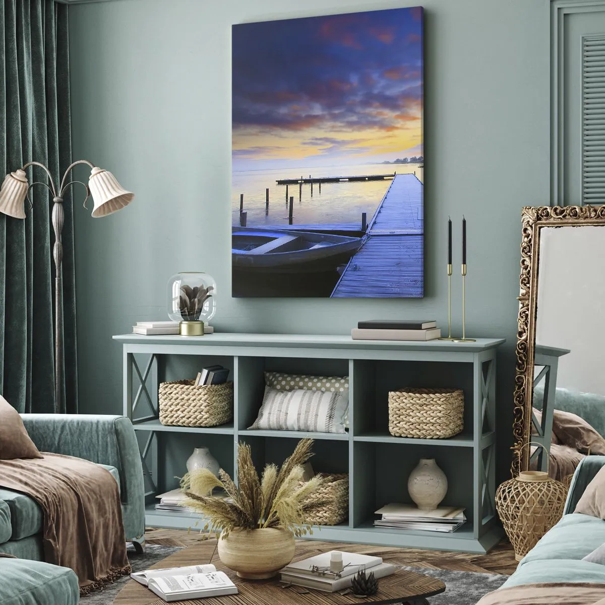 Canvas picture - Purple-Golden Peace - 70x100 cm