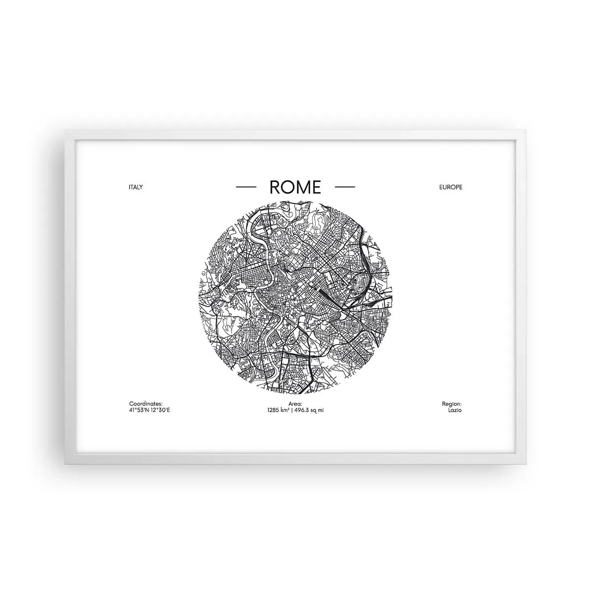 Poster in white frmae - Anatomy of Rome - 70x50 cm